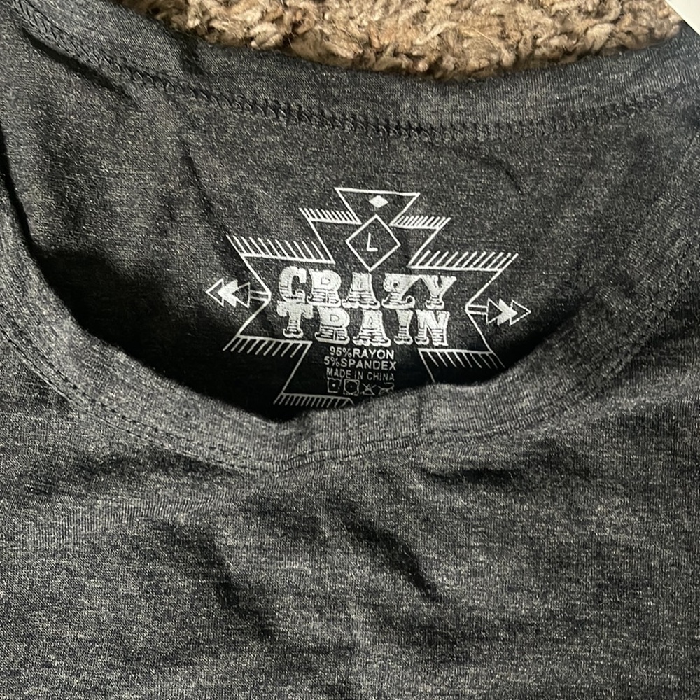3/$30- NWT Crazy Train basic tee - Picture 3 of 5
